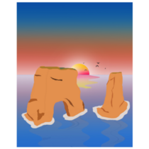 Raouche Rock Beirut Sticker