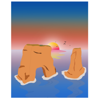 Raouche Rock Beirut Sticker