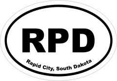 Rapid City, South Dakota Oval Stickers