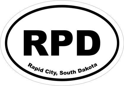 Rapid City, South Dakota Oval Stickers