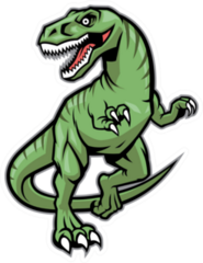 Raptor Dinosaur Mascot Sticker
