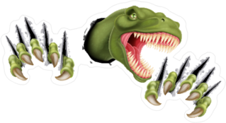 Raptor Ripping Through Sticker