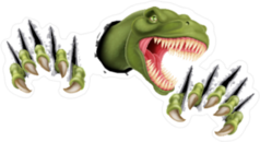 Raptor Ripping Through Sticker