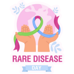 Rare Disease Day Floral Illustration Sticker