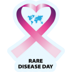 Rare Disease Day Heart Ribbon Sticker