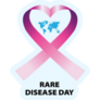 Rare Disease Day Heart Ribbon Sticker