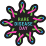 Rare Disease Day On Black Sticker