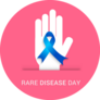 Rare Disease Day On Pink Sticker