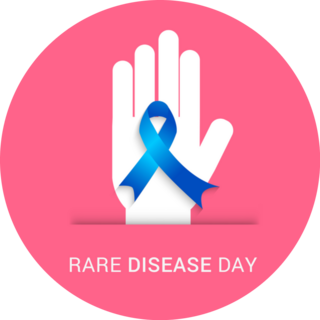 Rare Disease Day On Pink Sticker