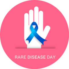 Rare Disease Day On Pink Sticker