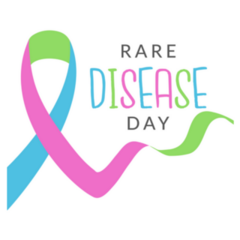 Rare Disease Day Ribbon Lettering Sticker