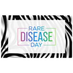 Rare Disease Day Zebra Banner Sticker
