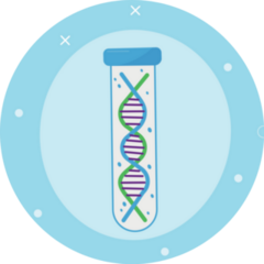 Rare Disease Test Tube Sticker