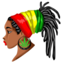 Rastafarian Woman Jamaica Sticker