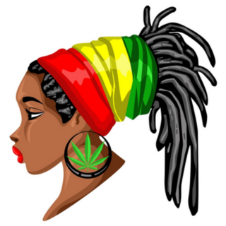 Rastafarian Woman Jamaica Sticker