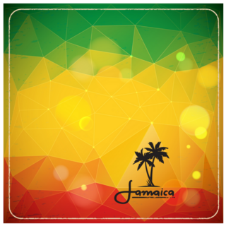 Rastaman Jamaica Background Sticker