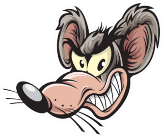 Rat Cartoon Character Sticker