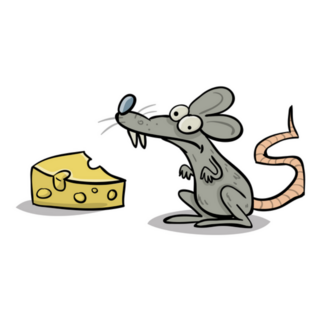 Rat Smelling Cheese Sticker