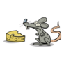 Rat Smelling Cheese Sticker