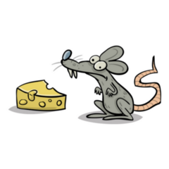 Rat Smelling Cheese Sticker