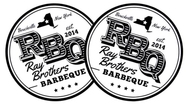 Ray Brothers BBQ Custom Circle Stickers