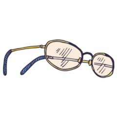 Reading Glasses Sketch Sticker