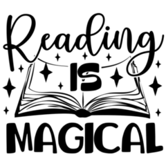 Reading Is Magical Book Lettering Sticker