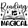 Reading Is Magical Book Lettering Sticker