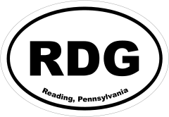 Reading, Pennsylvania Oval Stickers