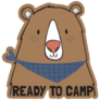 Ready To Camp Bear Sticker