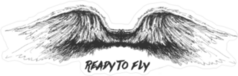 Ready to Fly Angel Wings Sticker