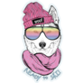 Ready To Ski Husky Sticker