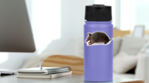 Real Armadillo On White Sticker on a Water Bottle (New) example
