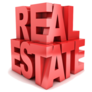 Real Estate 3d Letters Sticker