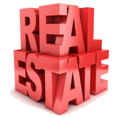 Real Estate 3d Letters Sticker