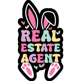 Real Estate Agent Happy Easter Day Sticker