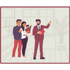 Real Estate Agent Shows Sticker