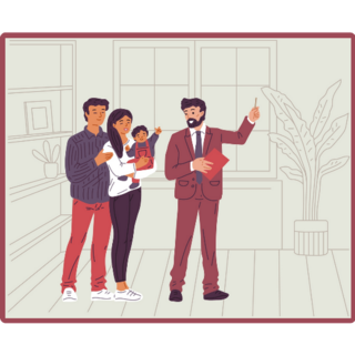 Real Estate Agent Shows Sticker