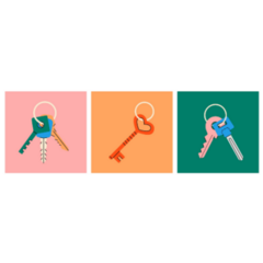 Real Estate Bunch Of House Keys Sticker