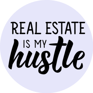 Real Estate Is My Hustle Script Sticker