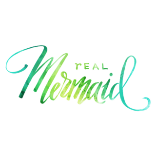 Real Mermaid Gradient Lettering Sticker