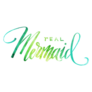 Real Mermaid Gradient Lettering Sticker
