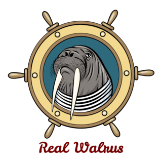 Real Walrus Boat Steering Wheel Sticker