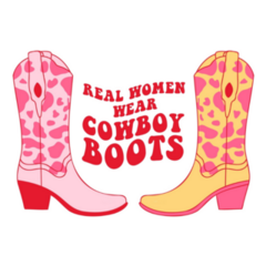 Real Women Wear Cowboy Boots Sticker