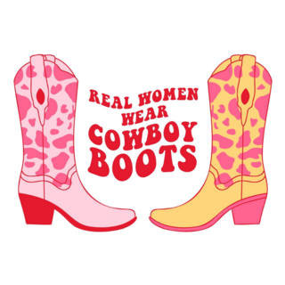 Real Women Wear Cowboy Boots Sticker