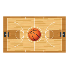 Realistic Basketball Court Sticker