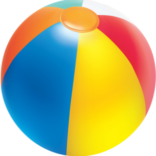 Realistic Beach Ball Sticker