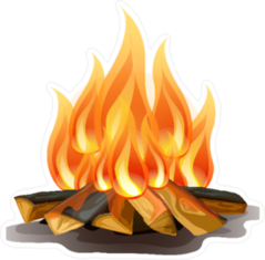 Realistic Campfire Sticker