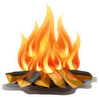 Realistic Campfire Sticker