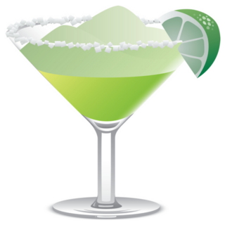 Realistic Cartoon Frozen Margarita Sticker